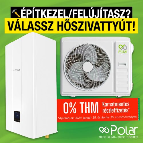 Polar DPIEH0100SD0A / DPO1H0100SD0A hőszivattyú (R32, 10 kW, 1 fázis)